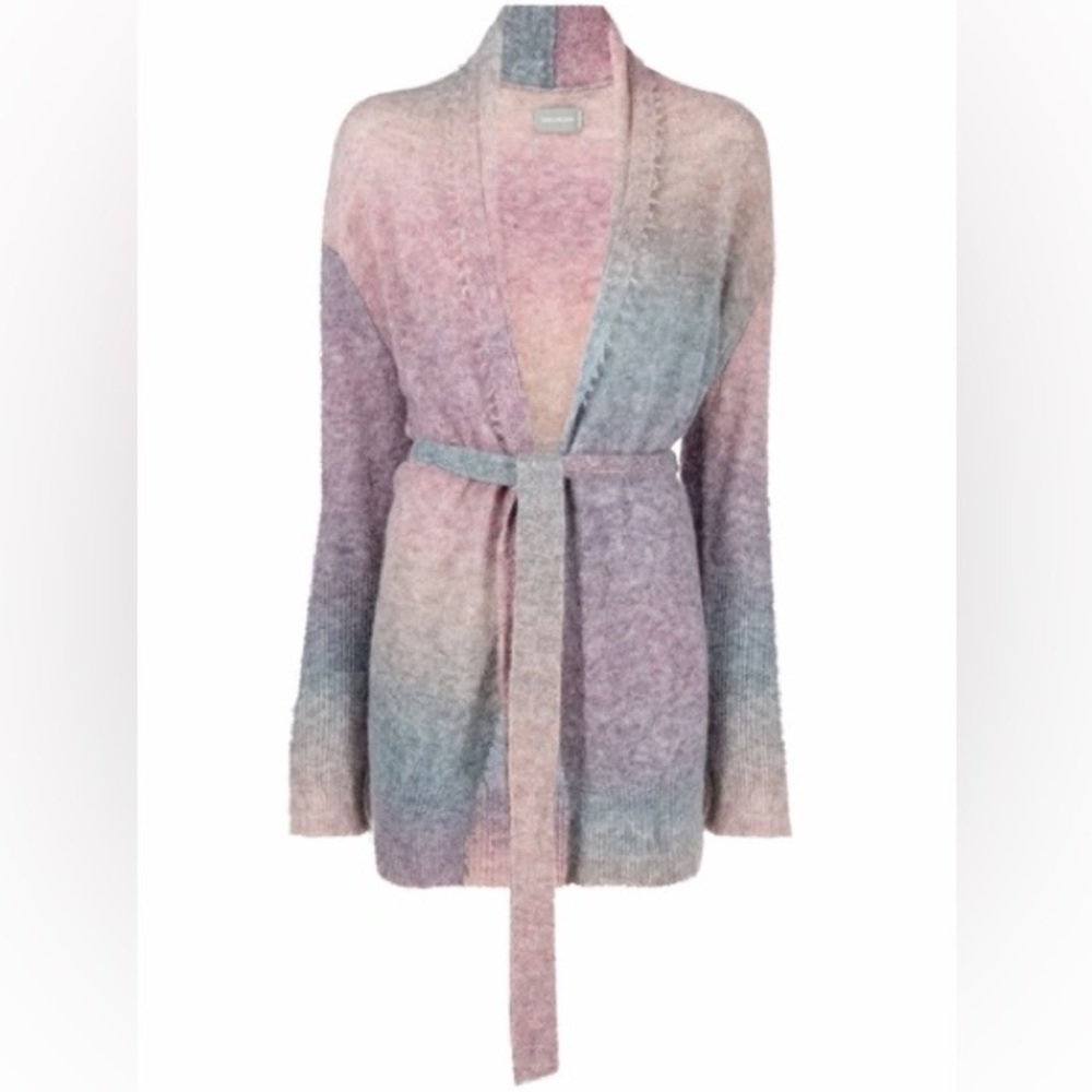 131.2 ZADIG & VOLTAIRE COLORBLOCK‎ OMBRÉ CARDIGAN IN MULTICOLOR